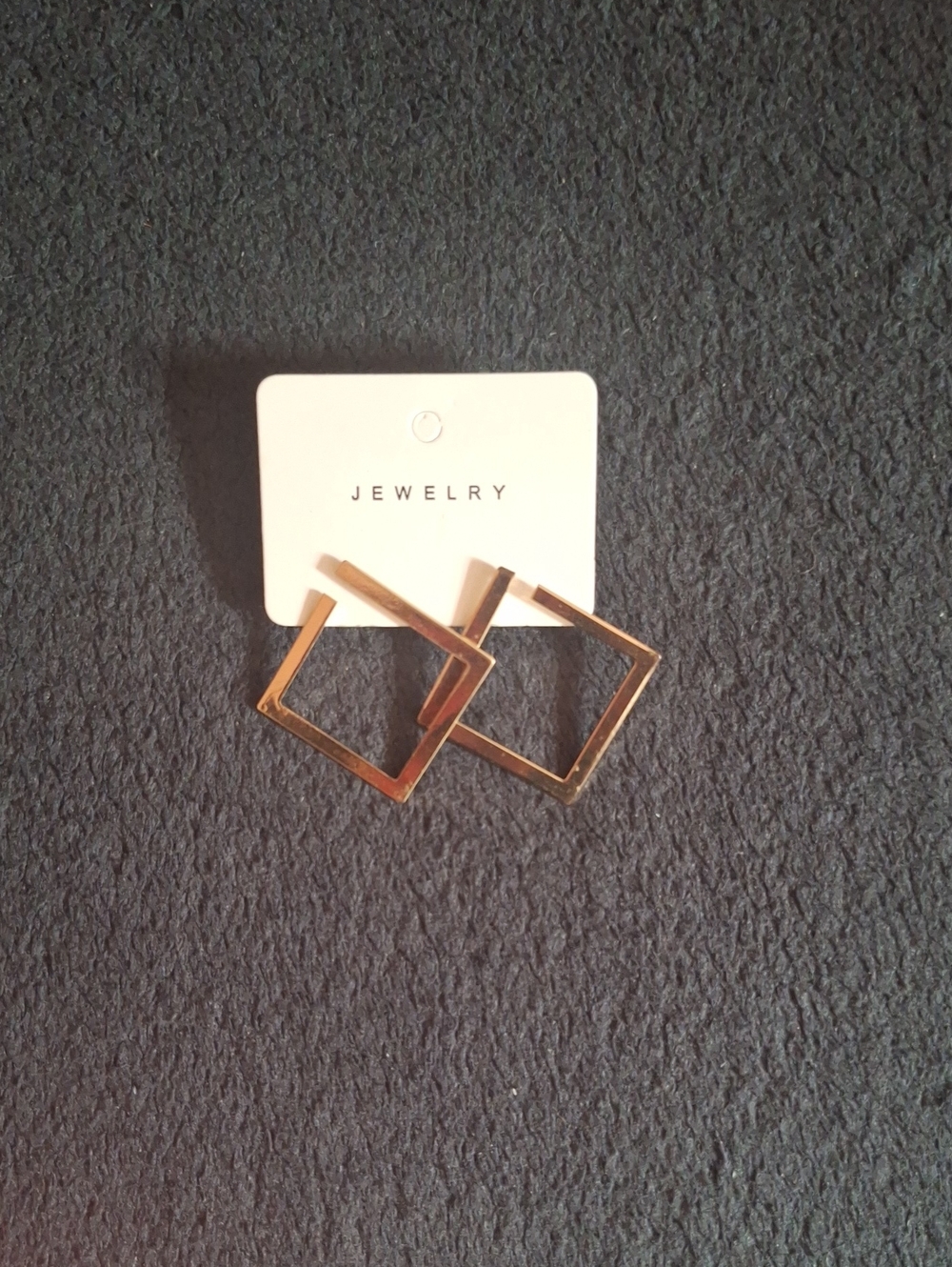 Gold Square Hoop Earrings - Brand